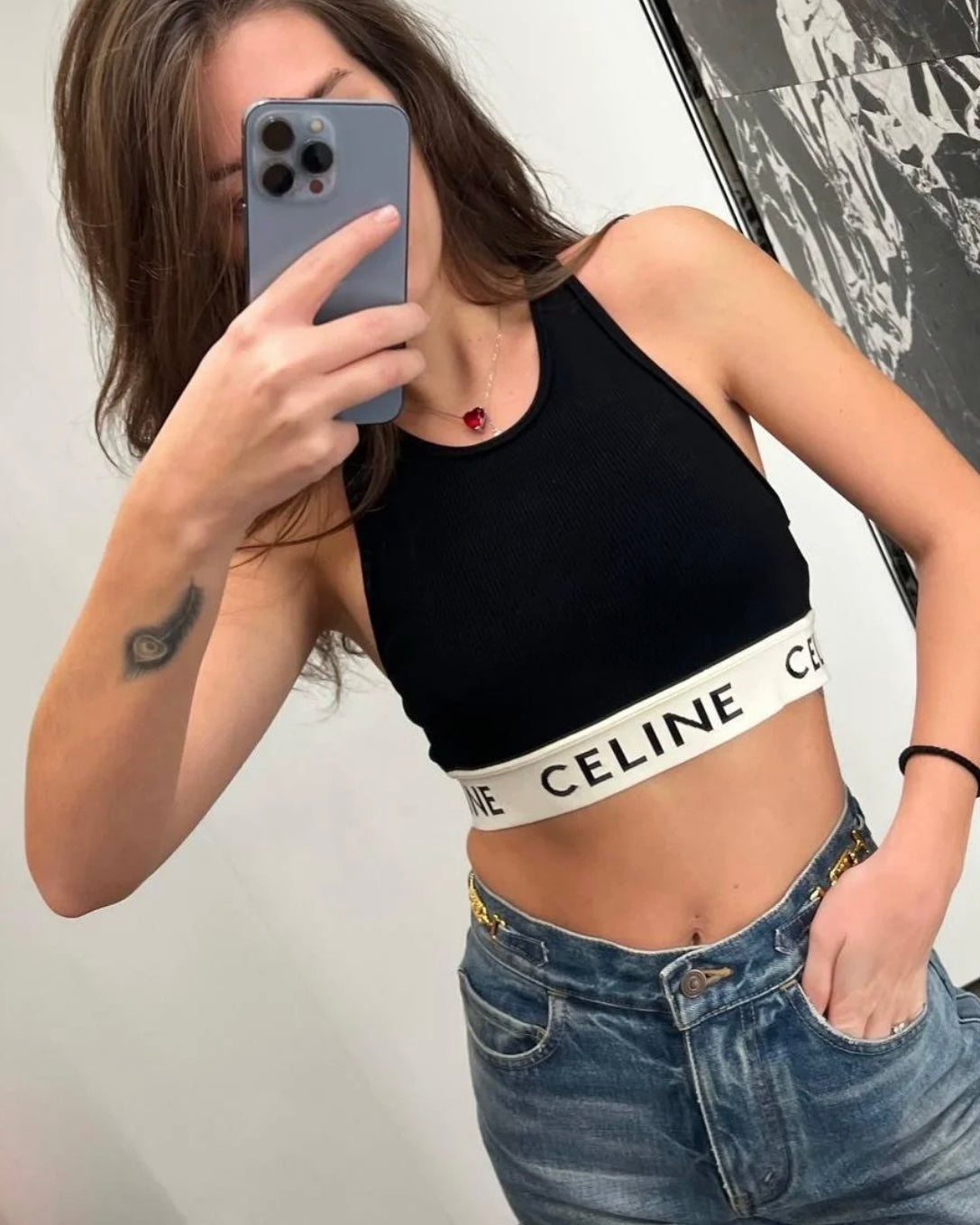TJ셀러 / 셀린느 니트탑 , 𝗖𝗘𝗟𝗜𝗡𝗘 스포츠 니트 브라탑&베스트