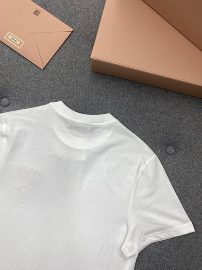 TJ셀러 / 미우미우 반팔티 , 여성 저지 코튼 반팔 티셔츠