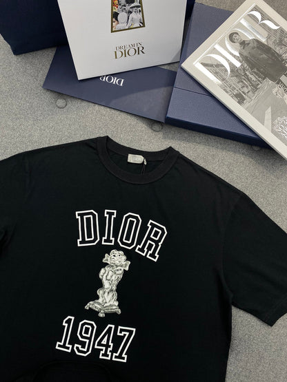 TJ셀러 / 디올  𝟮𝟰 뉴 코튼 라운드넥 티셔츠