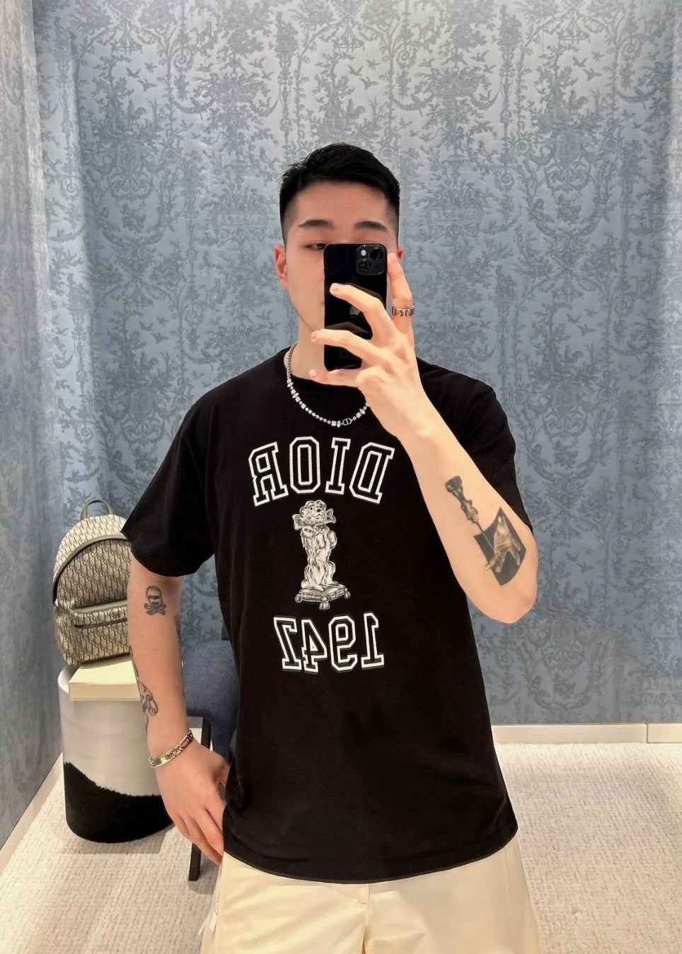 TJ셀러 / 디올  𝟮𝟰 뉴 코튼 라운드넥 티셔츠