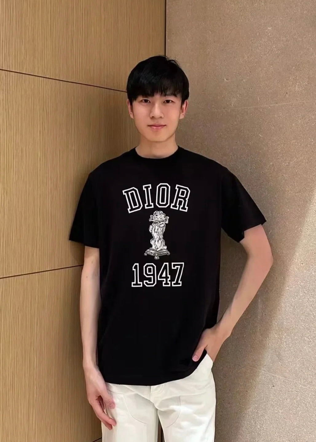 TJ셀러 / 디올  𝟮𝟰 뉴 코튼 라운드넥 티셔츠