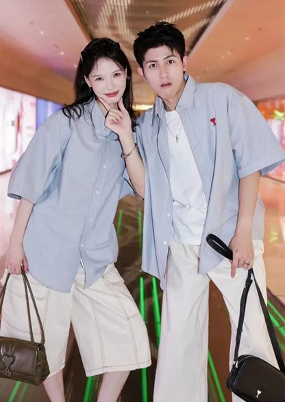 zok 공장 / 아마니 남성 하트 셔츠 반팔 셔츠