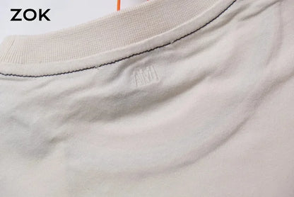 ZOK / 아미 반팔티I 레터링 자수 반팔