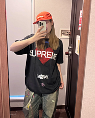 scn / 슈프림 남성 여성 반팔 티셔츠