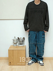 scn / 스투시 남성 여성 긴팔 티셔츠