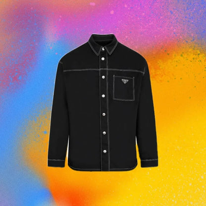 꼬부기 / 프라다 스트레치 코튼 남성 셔츠