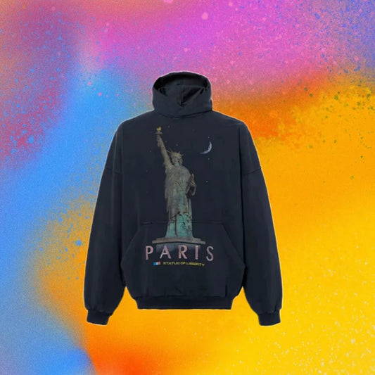 꼬부기 / 발렌시아가 후드티 , 24fw 자유의여신상후드/카멜프린트/3D입체컷팅/핸드메이드