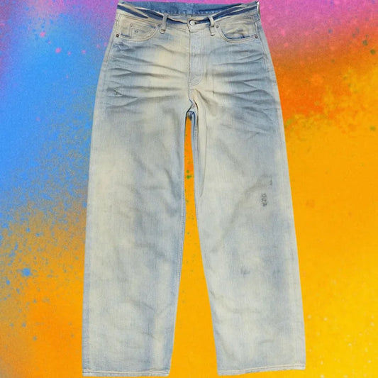 꼬부기 / 아크네스튜디오 청바지 , 25ss1981m/라이트블루워싱캣츠컷데님팬츠