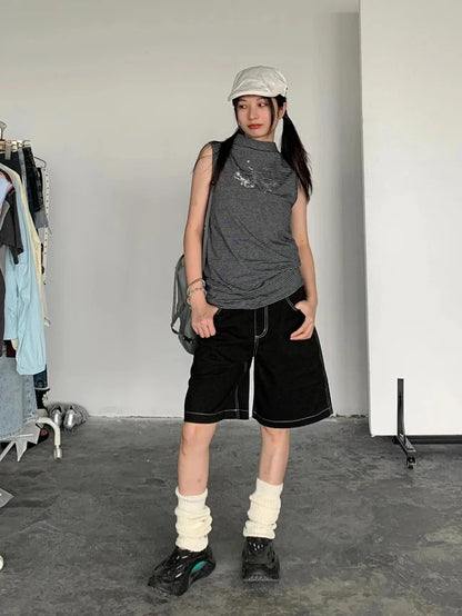 꼬부기 / 프라다 반바지 , 24ss명선반바지/원정KF배지/반전명선디자인