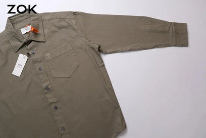 zok/아미 남성 하트 자수 셔츠