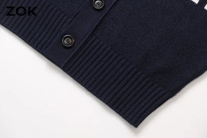 zok/아미리 남성 V넥 니트 가디건