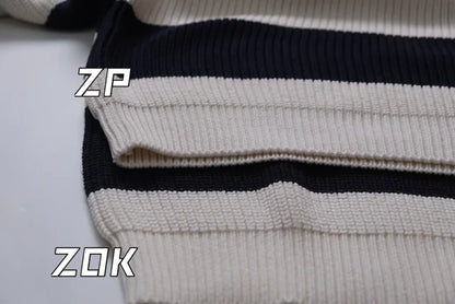 zok/셀린느 남성 스트라이프 알파벳 스웨터