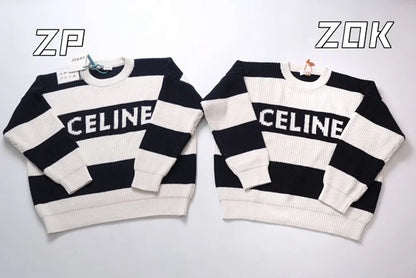 zok/셀린느 남성 스트라이프 알파벳 스웨터