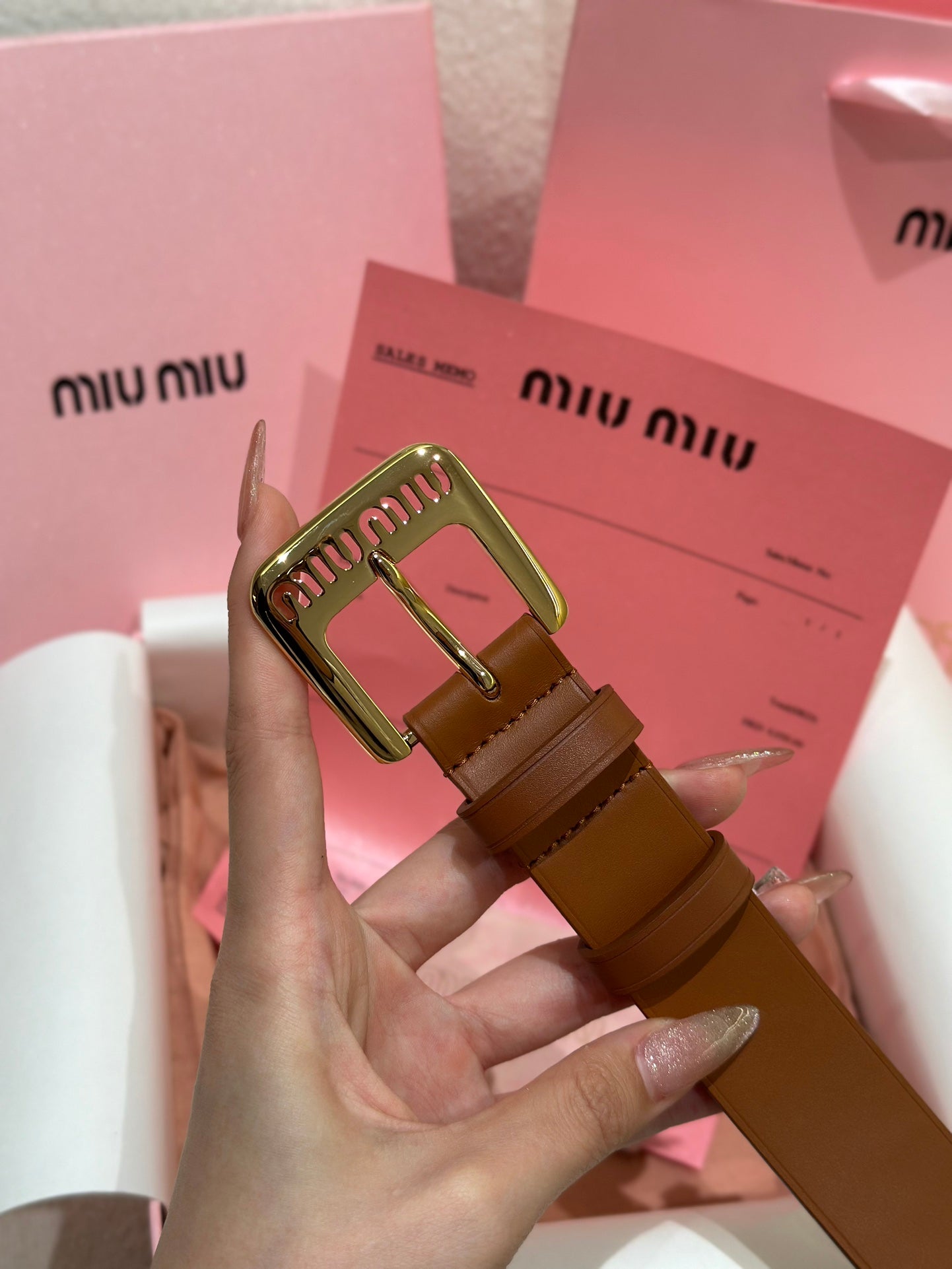 여자 미우미우 벨트