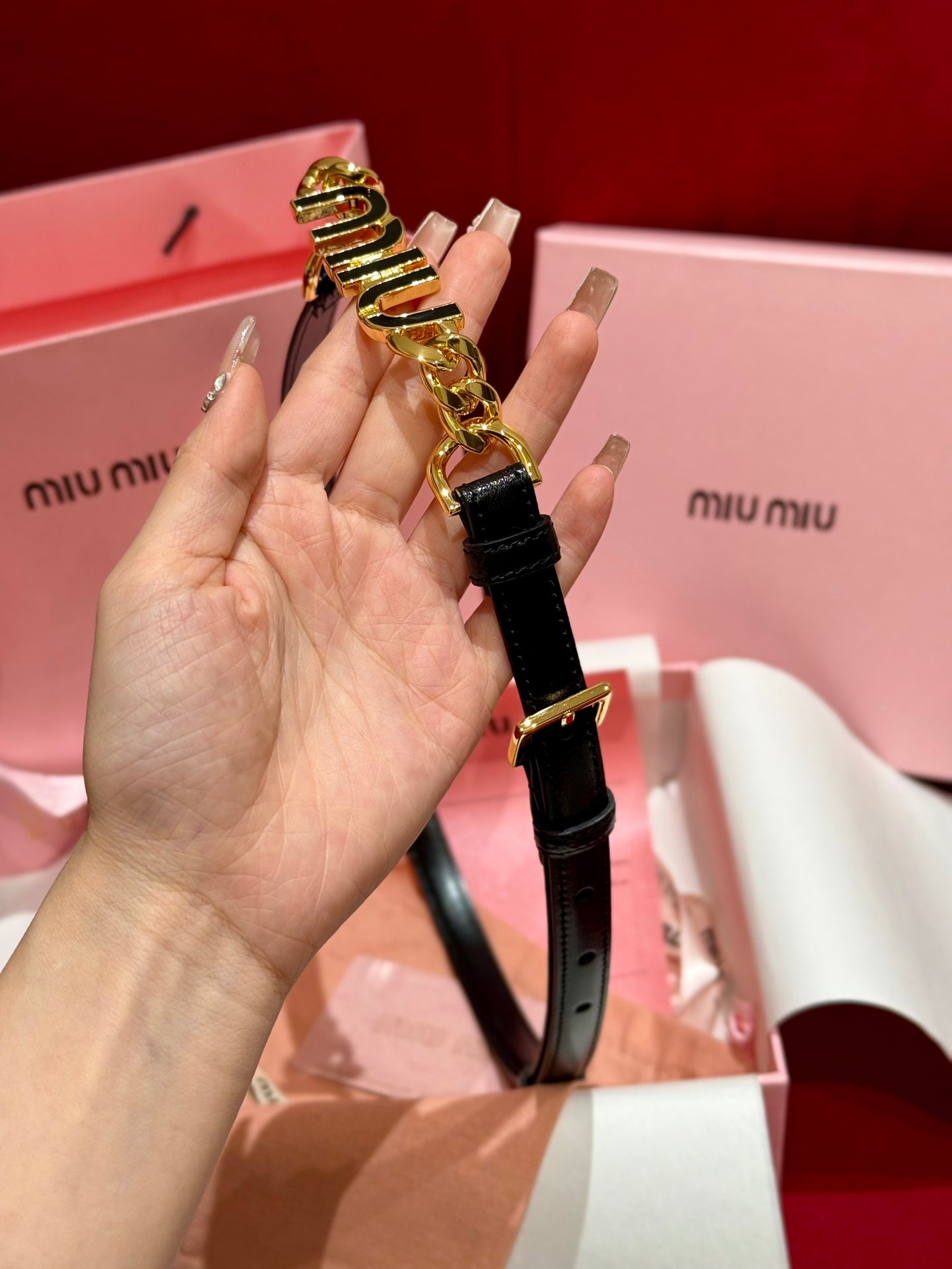 여자 미우미우 벨트