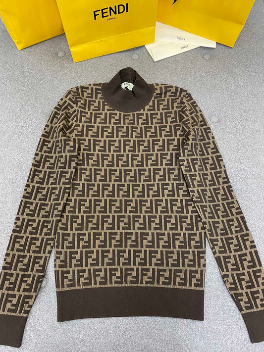 TJ셀러/펜디 여성 갈색 니트 스웨터