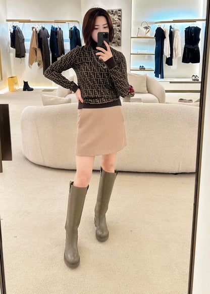 TJ셀러/펜디 여성 갈색 니트 스웨터