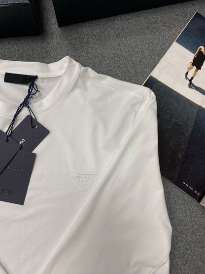 TJ셀러/프라다 남성 스판 면 자수 긴팔 티셔츠