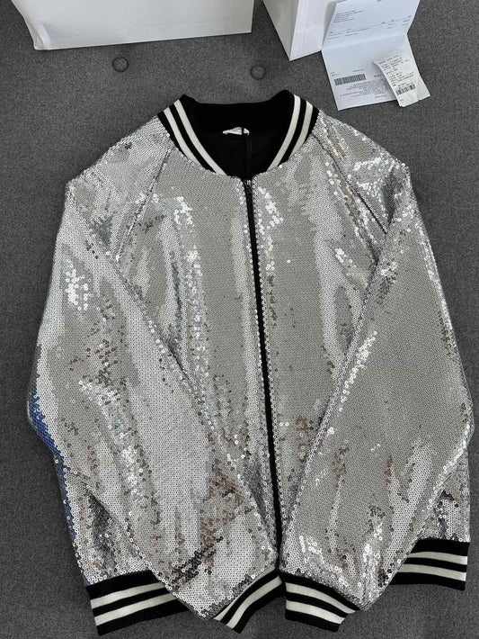TJ셀러/셀린느 여성 실버 스팽글 자켓