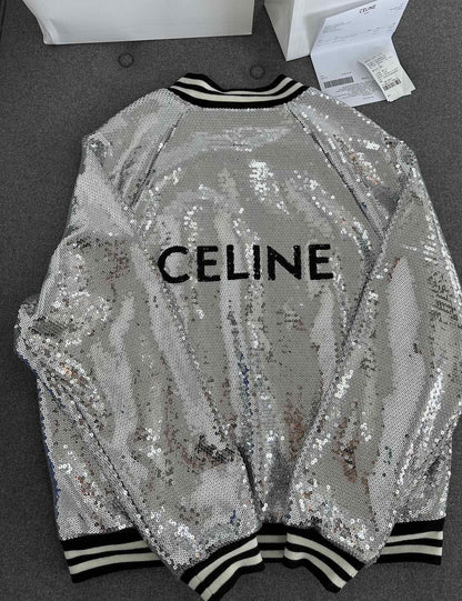 TJ셀러/셀린느 여성 실버 스팽글 자켓