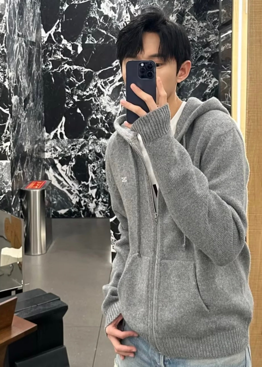 TJ셀러/셀린느 남성 캐시미어 후드 코트