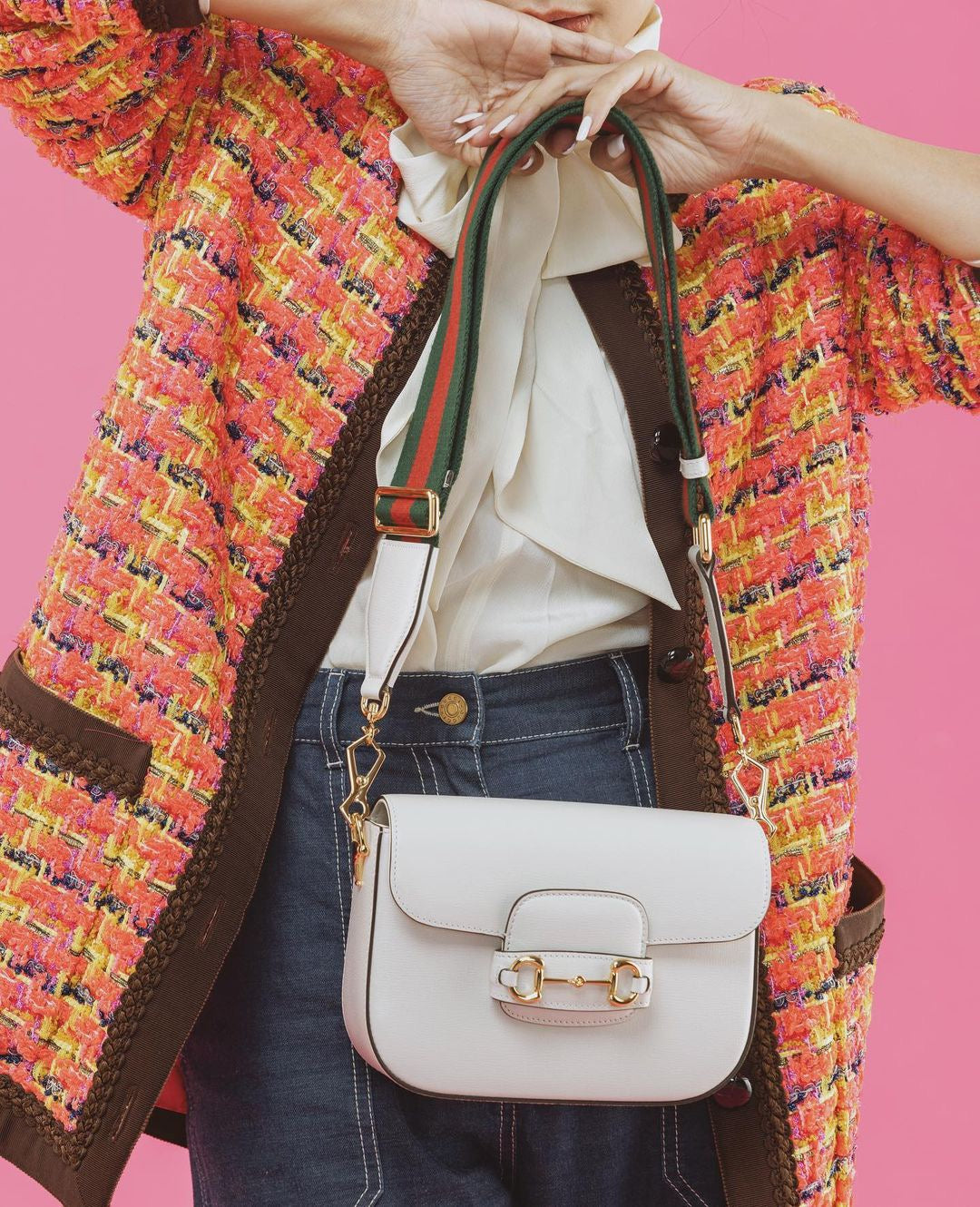 oc공장/구찌 여성 숄더백 화이트