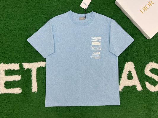 R공장/디올 남성 루즈핏 반팔 티셔츠