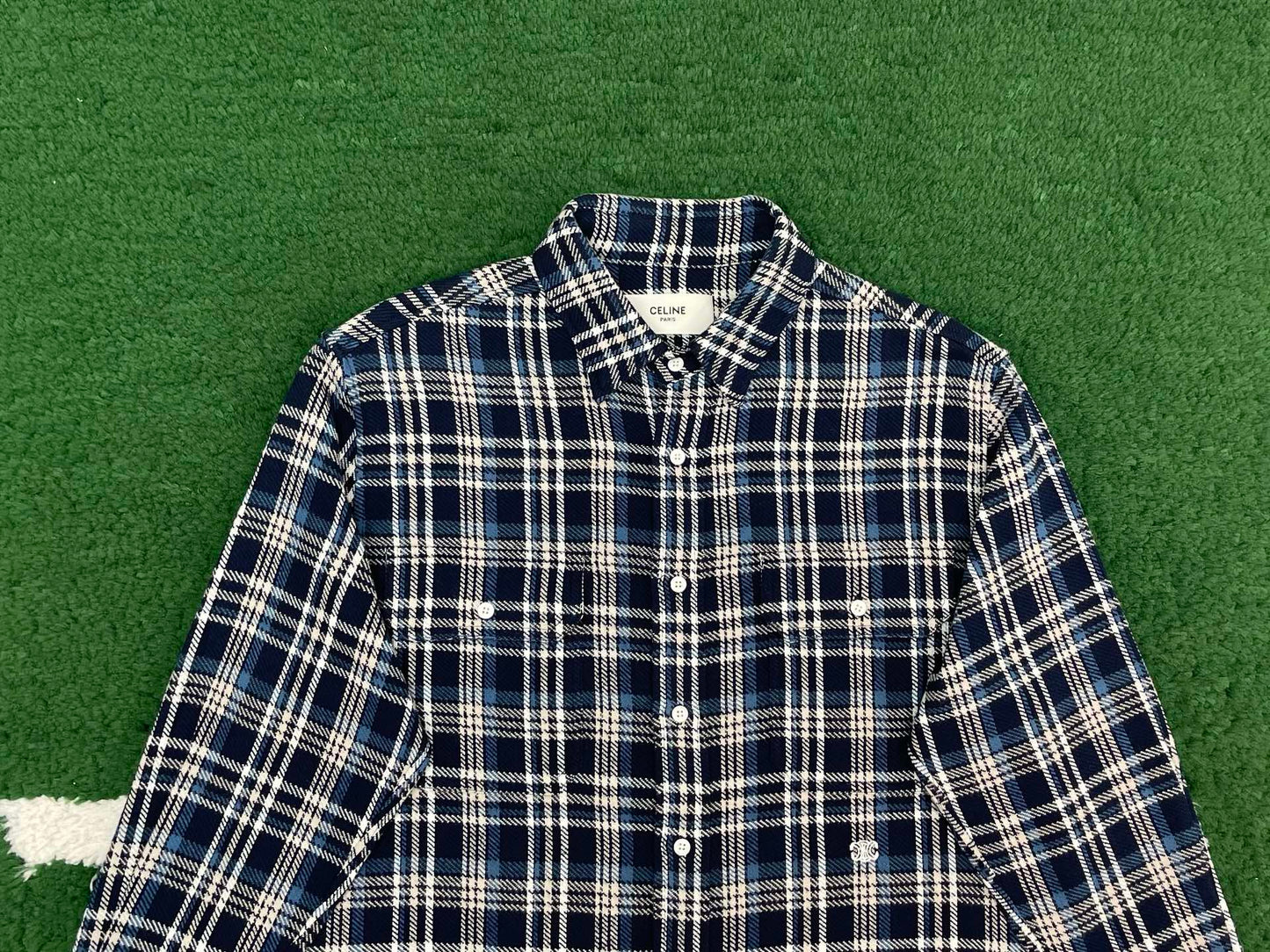 R공장/셀린느 남성 체크 셔츠