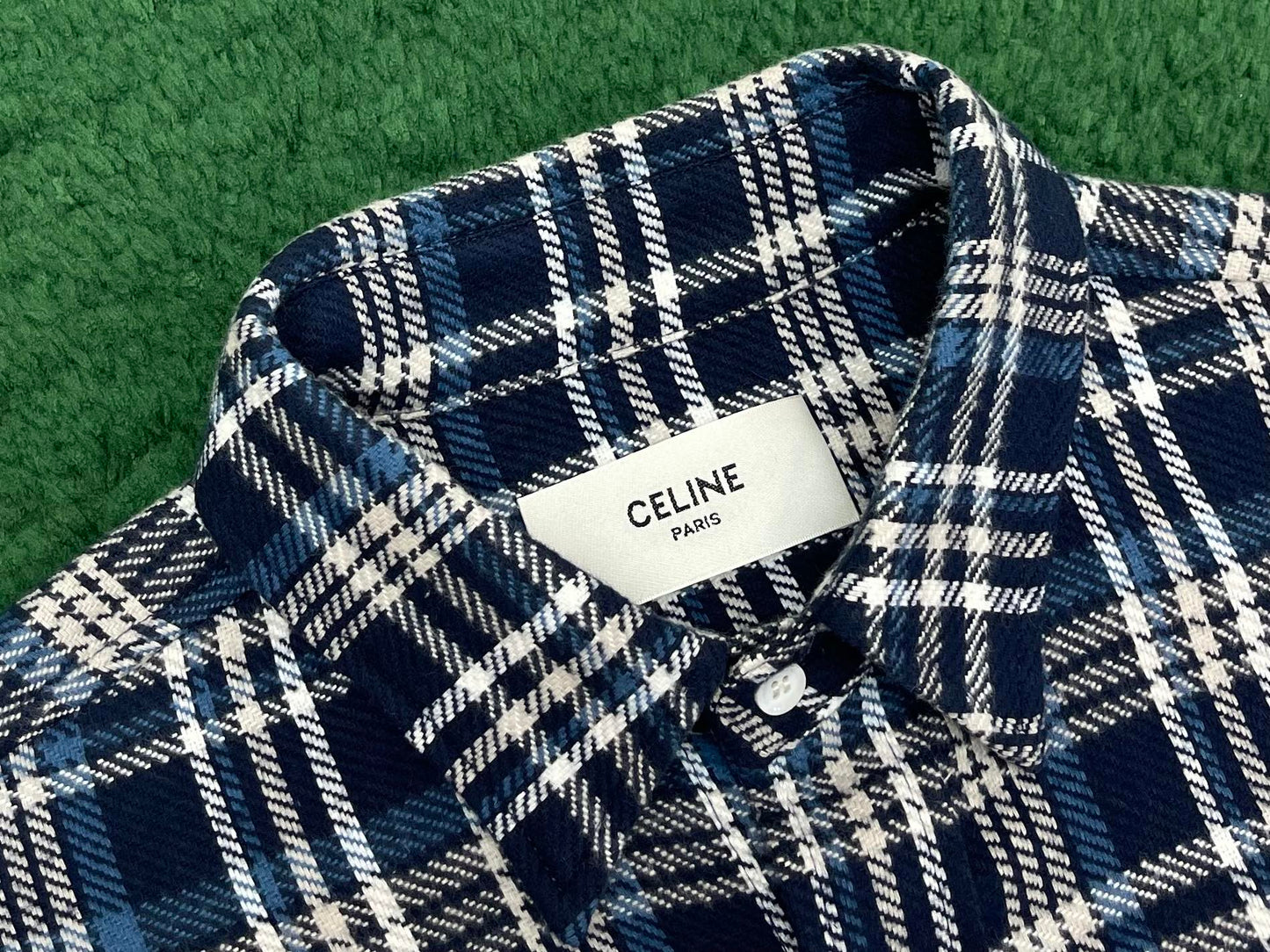 R공장/셀린느 남성 체크 셔츠