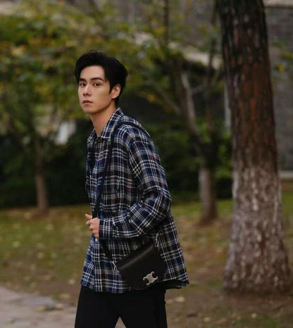 R공장/셀린느 남성 체크 셔츠