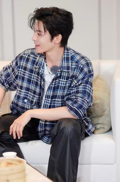 R공장/셀린느 남성 체크 셔츠