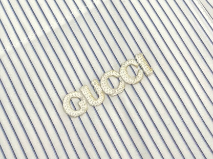 R공장/구찌 남성 스트라이프 면 반팔 셔츠