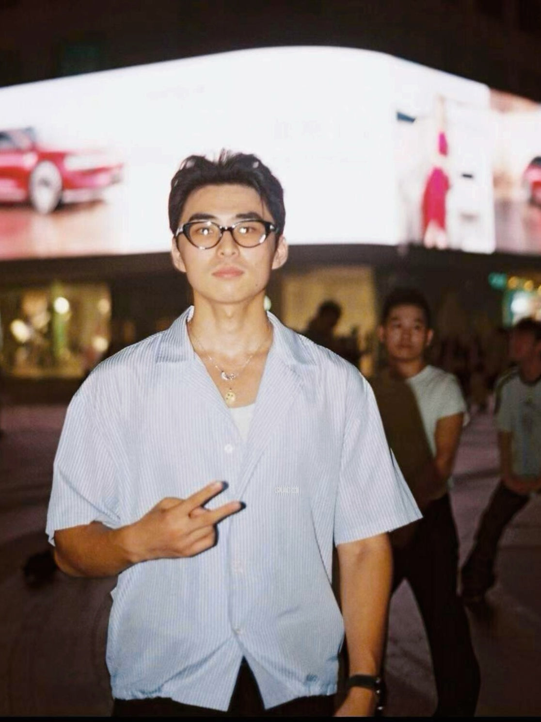 R공장/구찌 남성 스트라이프 면 반팔 셔츠