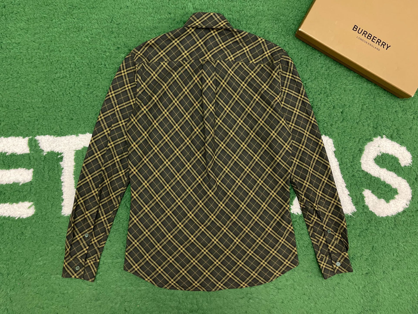 R공장/버버리 남성 체크 면 셔츠