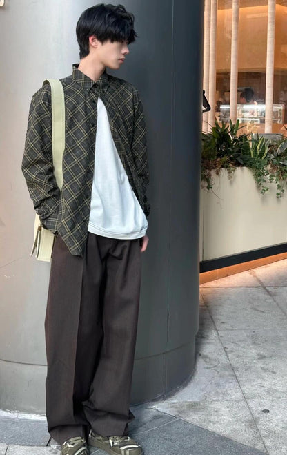 R공장/버버리 남성 체크 면 셔츠