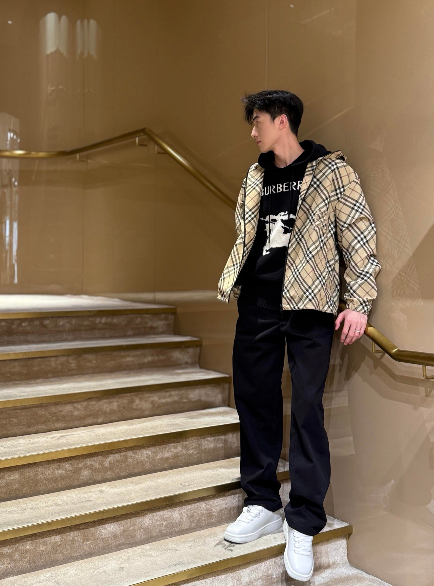 R공장/버버리 남성 체크 자켓