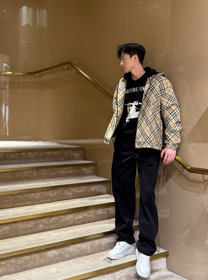 R공장/버버리 남성 체크 자켓