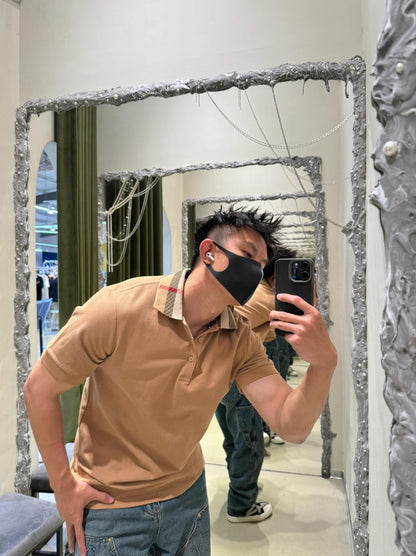 R공장/버버리 남성 폴로넥 반팔 티셔츠