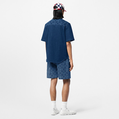 R공장/루이비통 남성 반팔 데님 셔츠