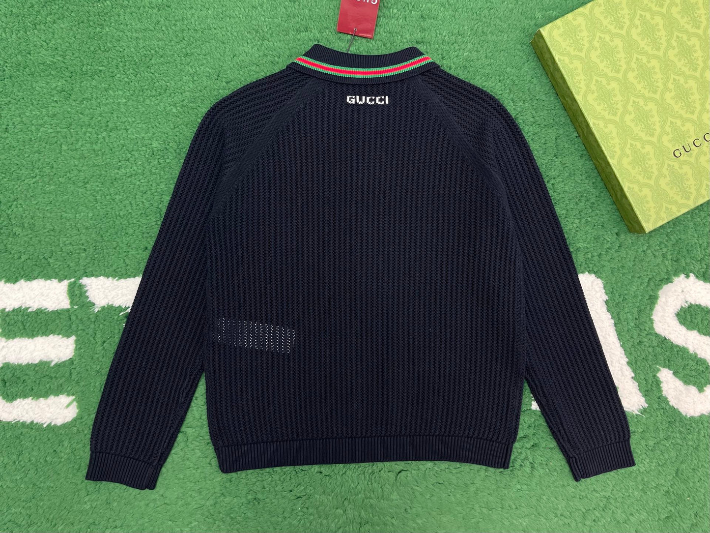 R공장/구찌 남성 니트 면 폴로 셔츠