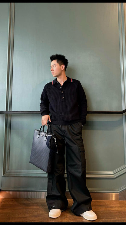 R공장/구찌 남성 니트 면 폴로 셔츠