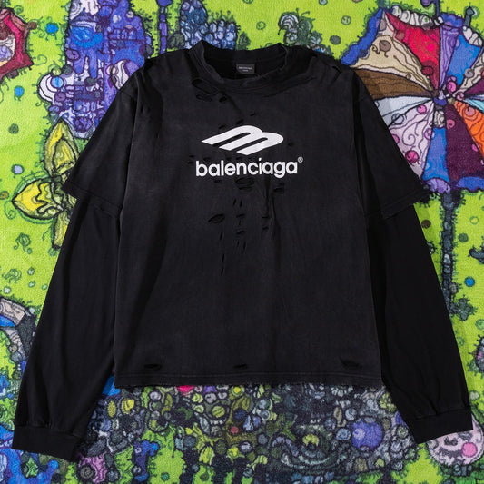 zzll /발렌시아가 남성 긴팔티