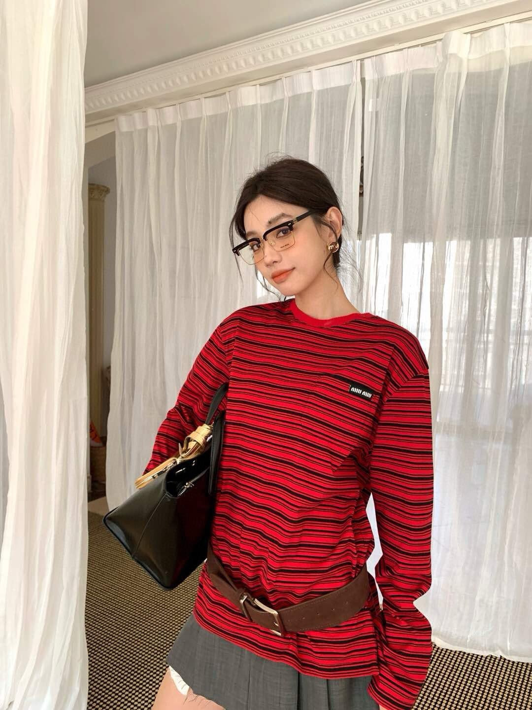 BVG / 미우미우 남성 스트라이프 긴팔 티셔츠