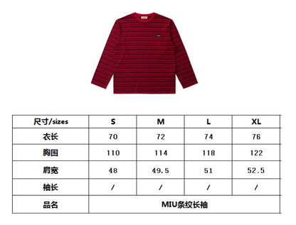 BVG / 미우미우 남성 스트라이프 긴팔 티셔츠