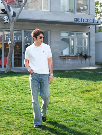 R공장 / 폴로 남성 니트 반팔