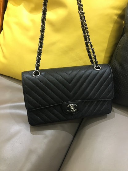 지존 / 샤넬 가방 핸드백 검은색 실버 버클