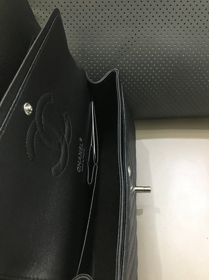 지존 / 샤넬 가방 핸드백 검은색 실버 버클