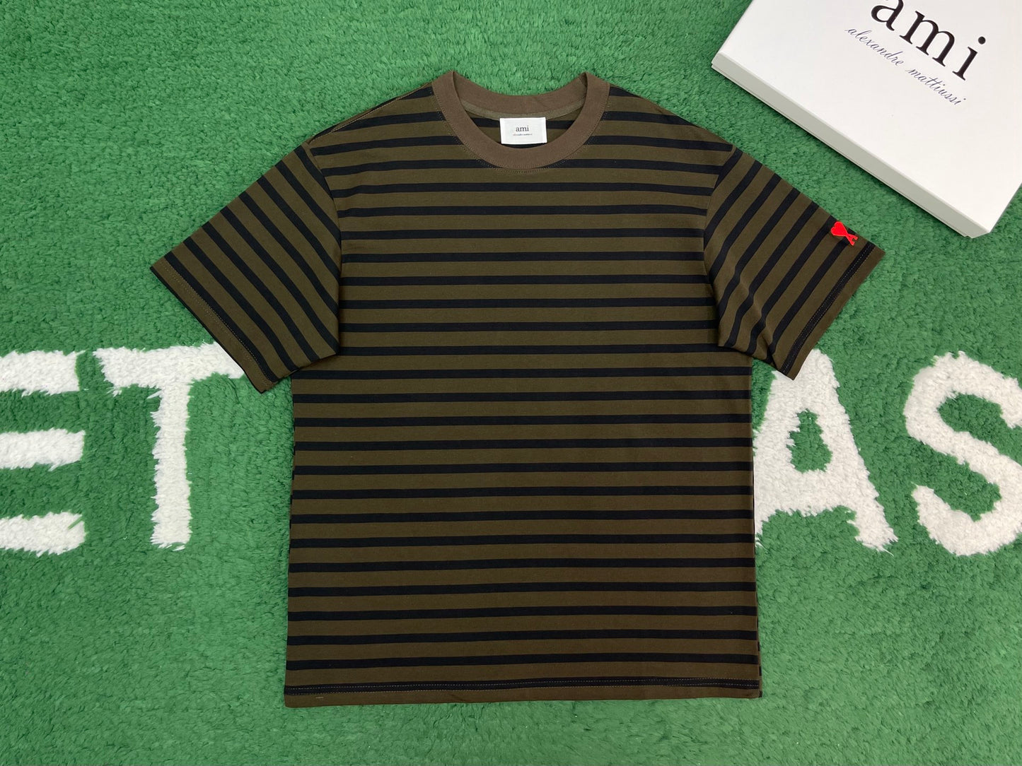 BVG / 아마니 남성 스트라이프 반팔 티셔츠