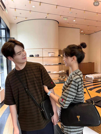 BVG / 아마니 남성 스트라이프 반팔 티셔츠