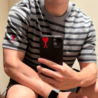 BVG / 아마니 남성 스트라이프 반팔 티셔츠